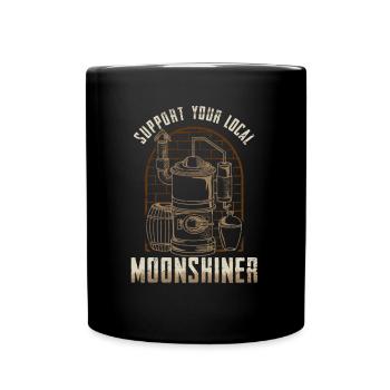 Support Your Local Moonshiner - Spirit Drinking - Full Colour Mug - black - Front