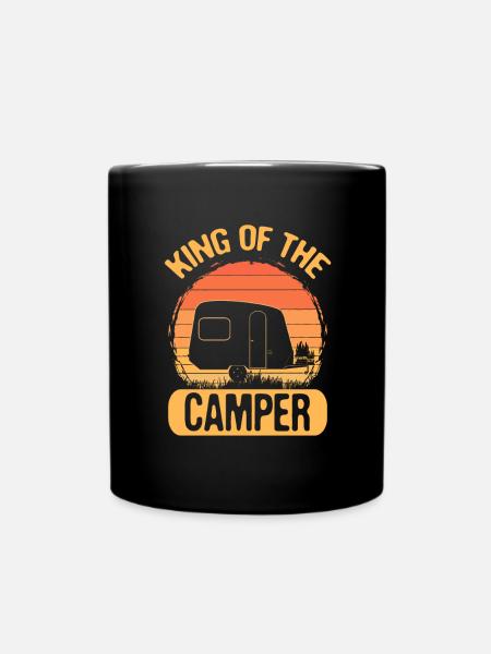 Cadeau de camping roi du cadeau de campeur - Mug uni - noir