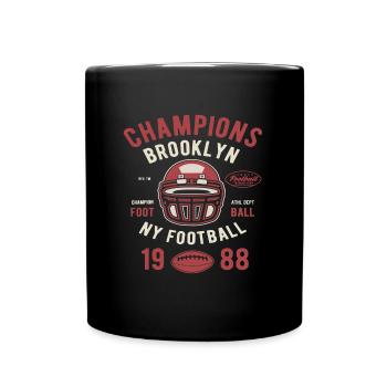 Fußball Champions Brooklyn Mein Fußball - Tasse einfarbig - Schwarz - Vorne