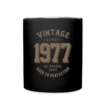 Vintage Since 1977 Birthday - Full Colour Mug - black - Front