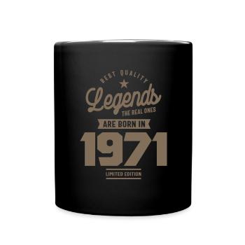 Légendes de qualité Les vrais sont nés en 1971 - Mug uni - noir - Devant