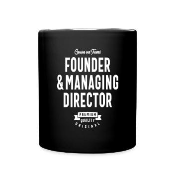 Founder & Manager Director Gift Funny Job Title - Full Colour Mug - black - Front