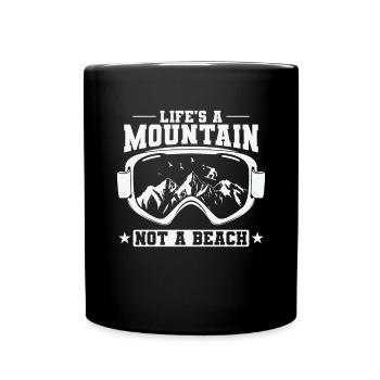 Snowboard Life’s A Mountain Not A Beach - Mug uni - noir - Devant