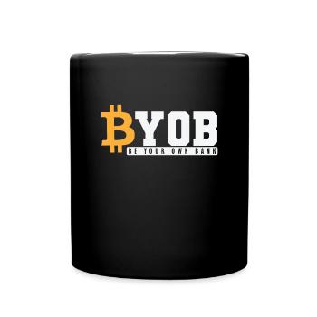 Be your own Bank Bitcoin Wallet - Full Colour Mug - black - Front