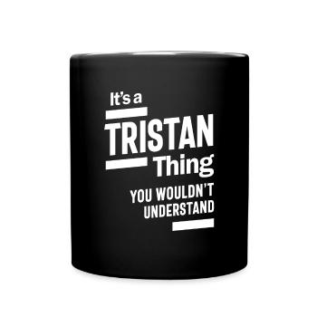Tristan Nom personnalisé Anniversaire - Mug uni - noir - Devant