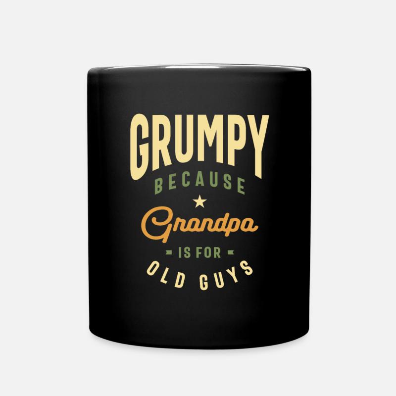 Grumpy Because Grandpa is For Old Guys - Full Colour Mug - black