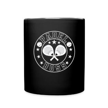 Padel Boss Tennis Sport - Full Colour Mug - black - Front