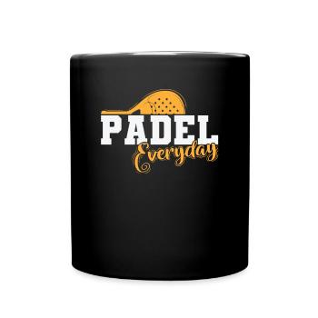Padel Everyday Tennis Ballsportart - Tasse einfarbig - Schwarz - Vorne
