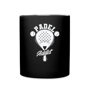 Padel Addict Tennis Ballsportart - Tasse einfarbig - Schwarz - Vorne
