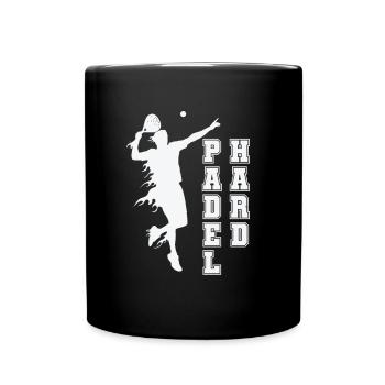 Padel Hard Tennis Sport und Ball - Tasse einfarbig - Schwarz - Vorne
