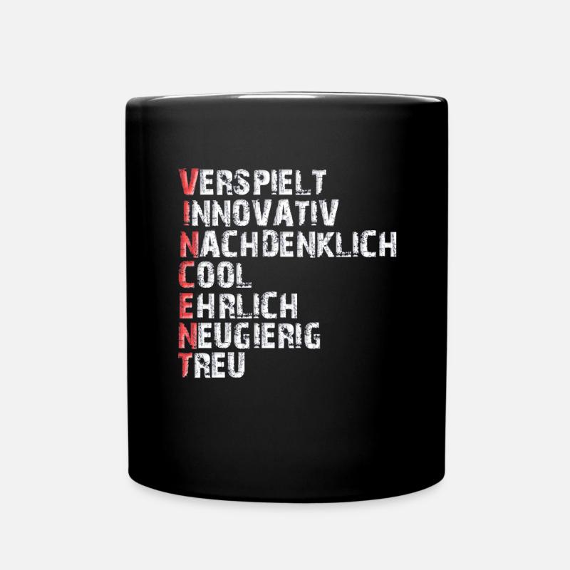 Vincent - Tasse einfarbig - Schwarz