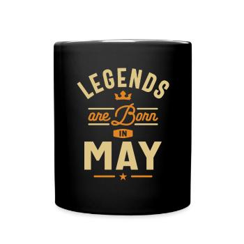 Les légendes sont nées en mai anniversaire - Mug uni - noir - Devant