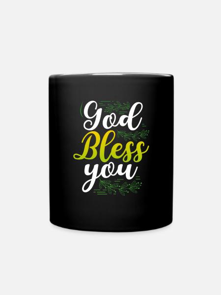 Don chrétien Que Dieu vous bénisse Don du christianisme - Mug uni - noir