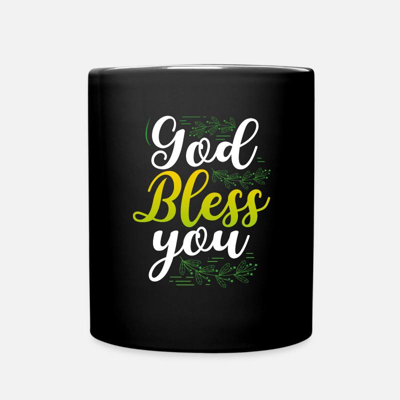 Don chrétien Que Dieu vous bénisse Don du christianisme - Mug uni - noir
