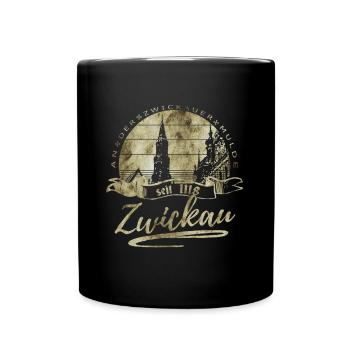 zwickau vintage - Tasse einfarbig - Schwarz - Vorne