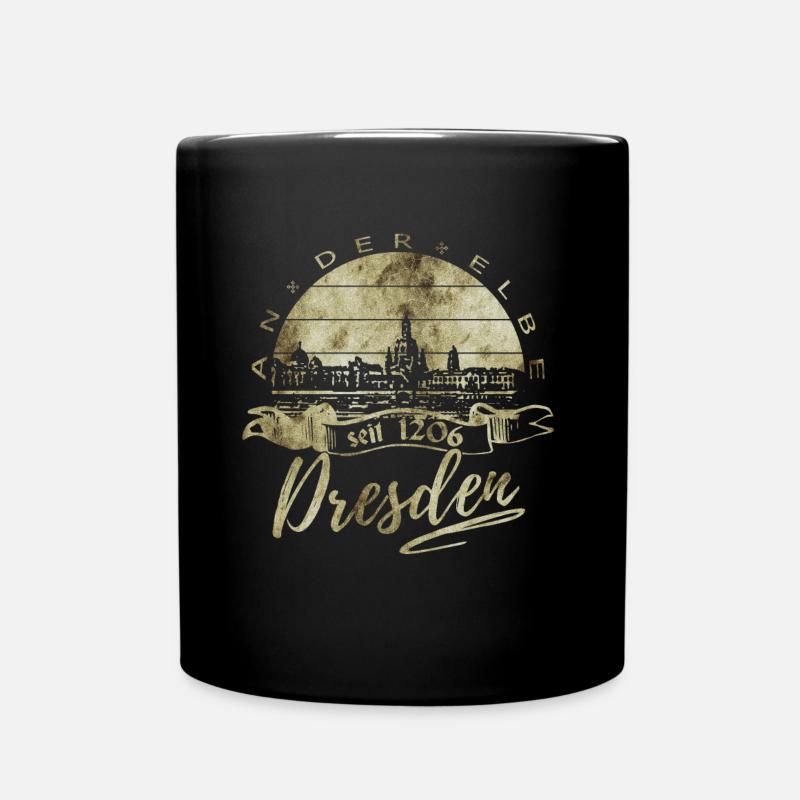 Dresden Vintage - Tasse einfarbig - Schwarz