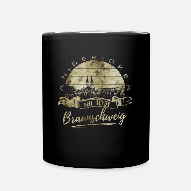 Braunschweig Vintage - Tasse einfarbig - Schwarz