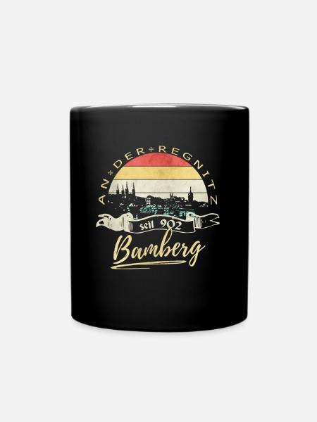 Bamberg an der Regnitz - Tasse einfarbig - Schwarz