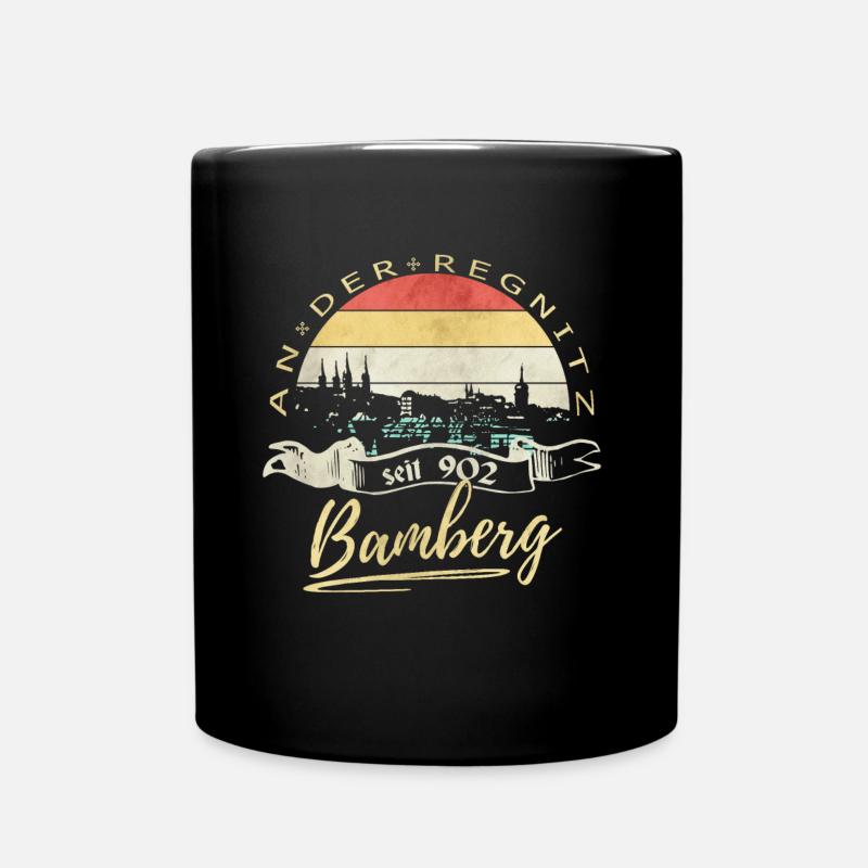Bamberg an der Regnitz - Tasse einfarbig - Schwarz