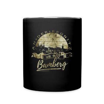Bamberg Vintage - Tasse einfarbig - Schwarz - Vorne