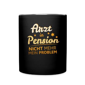 Arzt Ruhestand Rente - Tasse einfarbig - Schwarz - Vorne