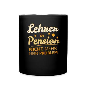 Lehrer Ruhestand Rente - Tasse einfarbig - Schwarz - Vorne
