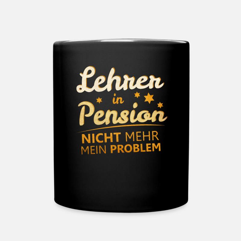 Lehrer Ruhestand Rente - Tasse einfarbig - Schwarz