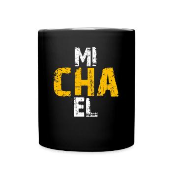 Michael - Tasse einfarbig - Schwarz - Vorne
