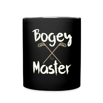 Funny Golfer Geschenk Bogey Master Golfing - Tasse einfarbig - Schwarz - Vorne