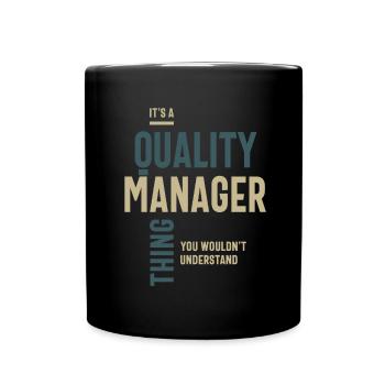 C’est un cadeau de titre d’emploi de gestionnaire de qualité - Mug uni - noir - Devant
