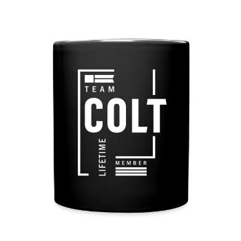 Colt Personalisiertes Namens-Geburtstagsgeschenk - Tasse einfarbig - Schwarz - Vorne