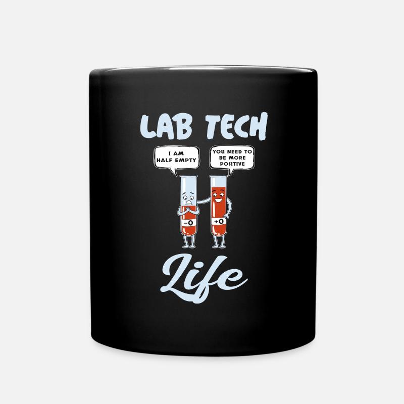 Lab Tech Life Lustiges Blutbild Befundung - Tasse einfarbig - Schwarz
