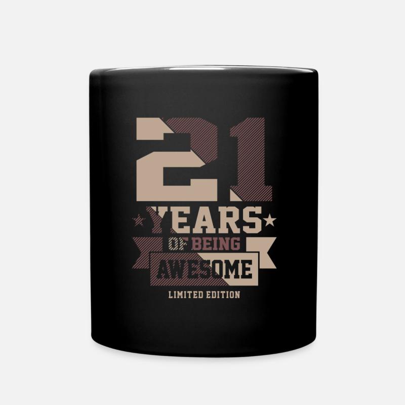 21 Jahre tolle Geschenkideen zum 21. Geburtstag - Tasse einfarbig - Schwarz