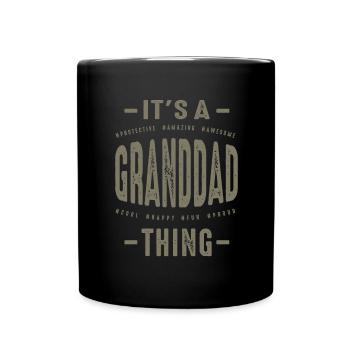 Mens It's a Granddad Thing Christmas Dad/Grandpa - Full Colour Mug - black - Front