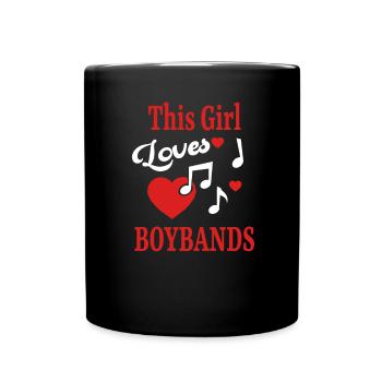 Cette fille aime les boybands Lover Fangirl Concert - Mug uni - noir - Devant