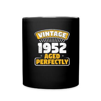 Vintage 1952 Aged Perfectly 70TH Birthday Gift - Full Colour Mug - black - Front