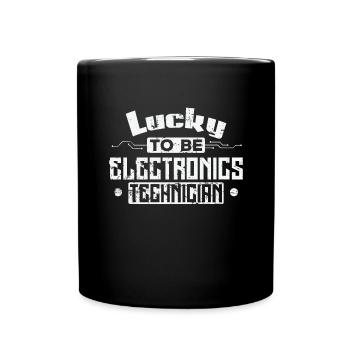 Chanceux d’être technicien en électronique Profession - Mug uni - noir - Devant