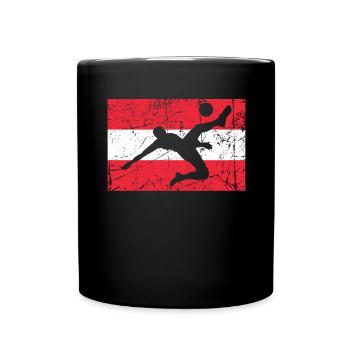 Autriche Drapeau autrichien - Football - Mug uni - noir - Devant