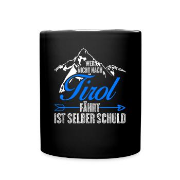 Tyrol Hiking Holiday Mountaineering Tyrolean - Full Colour Mug - black - Front