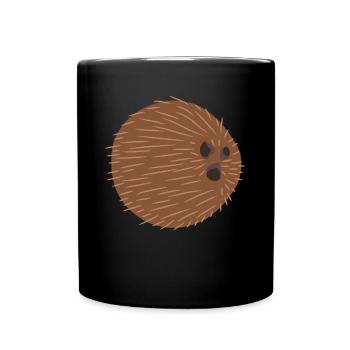 Kokosnuss Kokosnüsse Kokos Coconut - Tasse einfarbig - Schwarz - Vorne