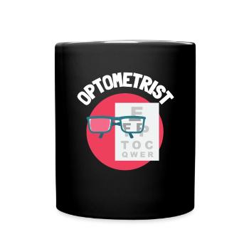 Ophtalmologiste Optométriste Optométrie et Opticien - Mug uni - noir - Devant