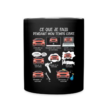 Voiture Idée Cadeau Humour Homme - Mug uni - noir - Devant