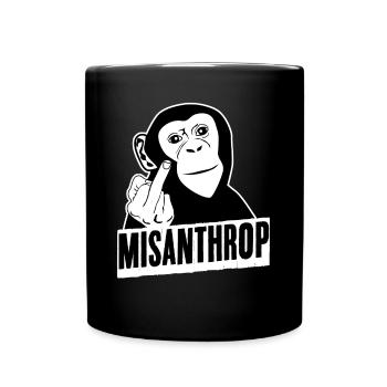 Misanthrope Monkey Man-Hater - Full Colour Mug - black - Front