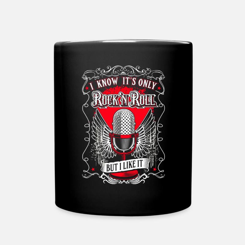Es Ist Rock And Roll - Retro Mikrofon - Tasse einfarbig - Schwarz