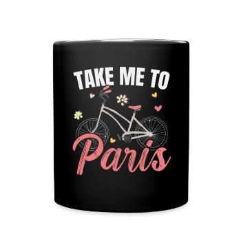 Triff mich in Paris Der Eiffelturm - Tasse einfarbig - Schwarz - Vorne