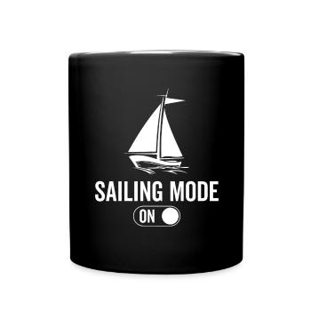 Mode voile activé - Voile voile - Mug uni - noir - Devant