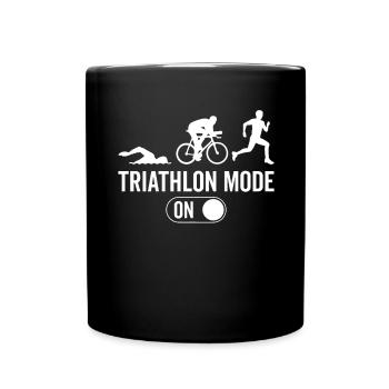 Triathlon-Modus Auf - Triathlon Triathlon - Tasse einfarbig - Schwarz - Vorne