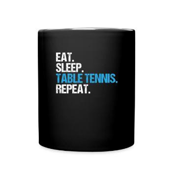 Table Tennis Ping Pong Pong Pppong Table Tennis - Full Colour Mug - black - Front