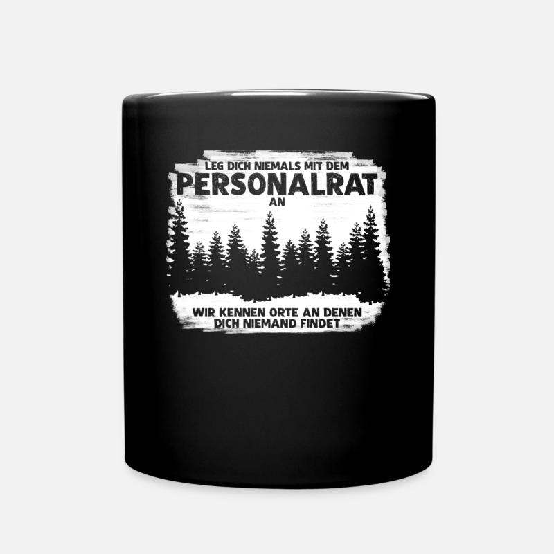 Personalrat lustig Spruch Personalrätin - Tasse einfarbig - Schwarz