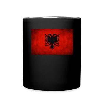 Albanian Flag Double-headed Eagle Albanian Albanians - Full Colour Mug - black - Front